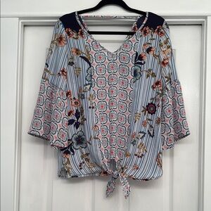 Floral Patterned Women's Blouse